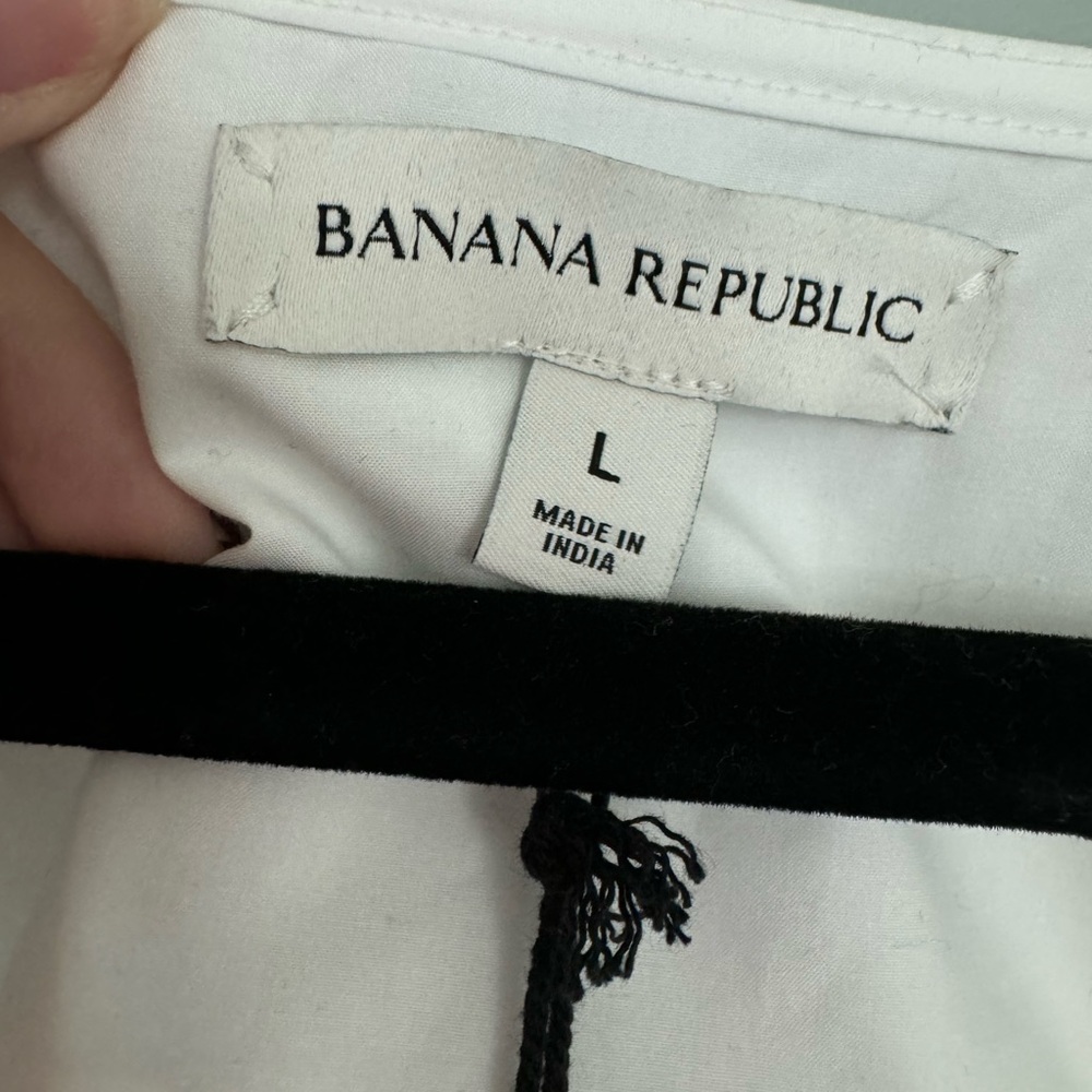 Banana Republic Cotton Poplin Cinch-Waist Top - Picture 6 of 6